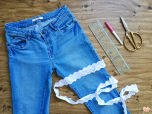 repriser un trou dans un jean