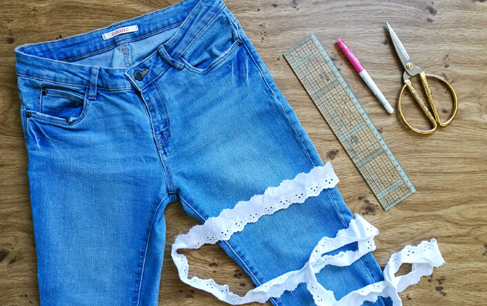 repriser un trou dans un jean