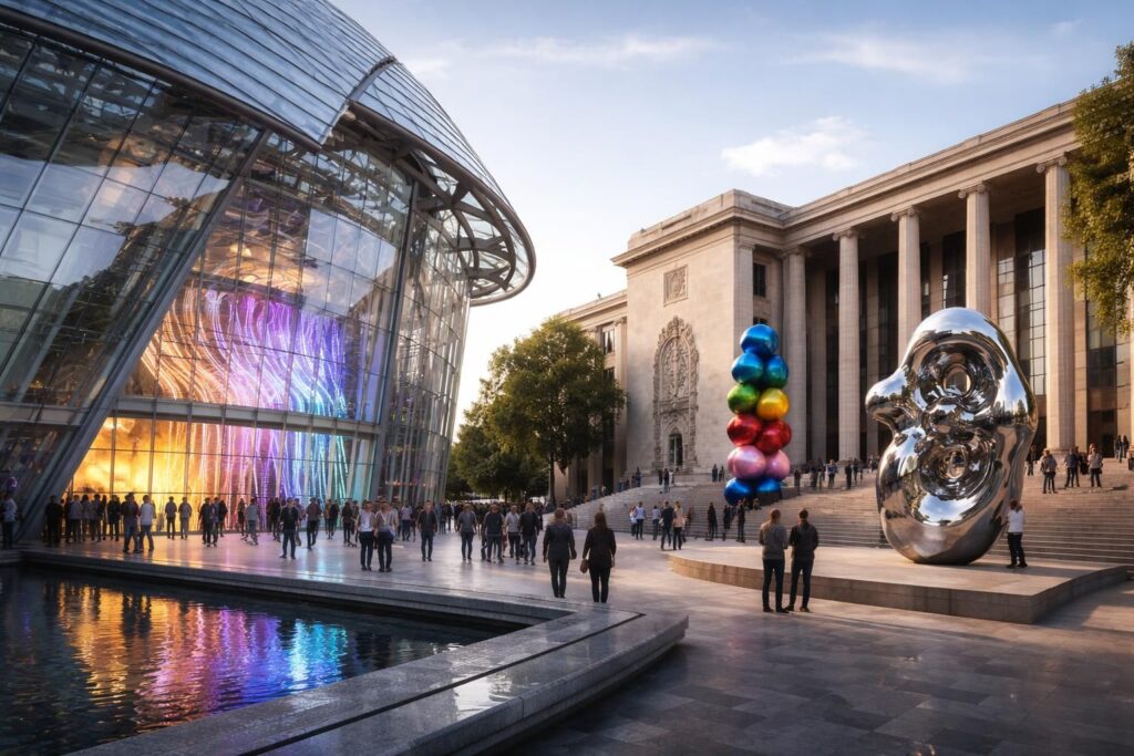 découvrez les grandes expositions d'art contemporain à la fondation louis vuitton et au palais de tokyo, lieux emblématiques dédiés à la créativité et à l'innovation artistique.